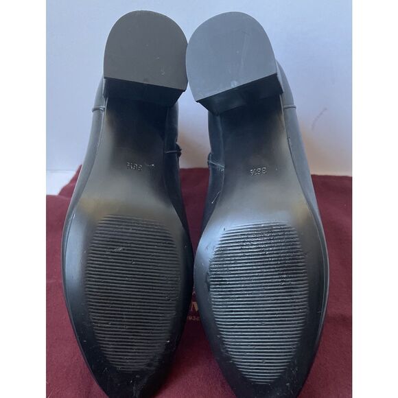 NEW$449 Bruno Magli Jenny LEATHER ANKLE BOOTS Womens Shoes Black SZ 6.5 EU 36.5 - Picture 6 of 6